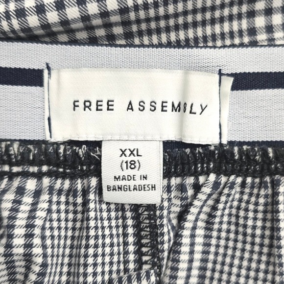 First Assembly Houndstooth Tuexdo Strip Flare Girls Pants Black White XXL 18 New - Picture 3 of 8